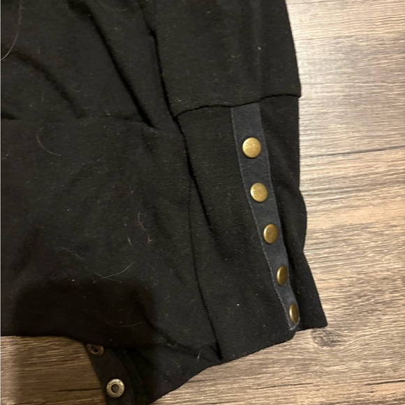 Black Button-Down Women's Cardigan - Picture 4 of 4